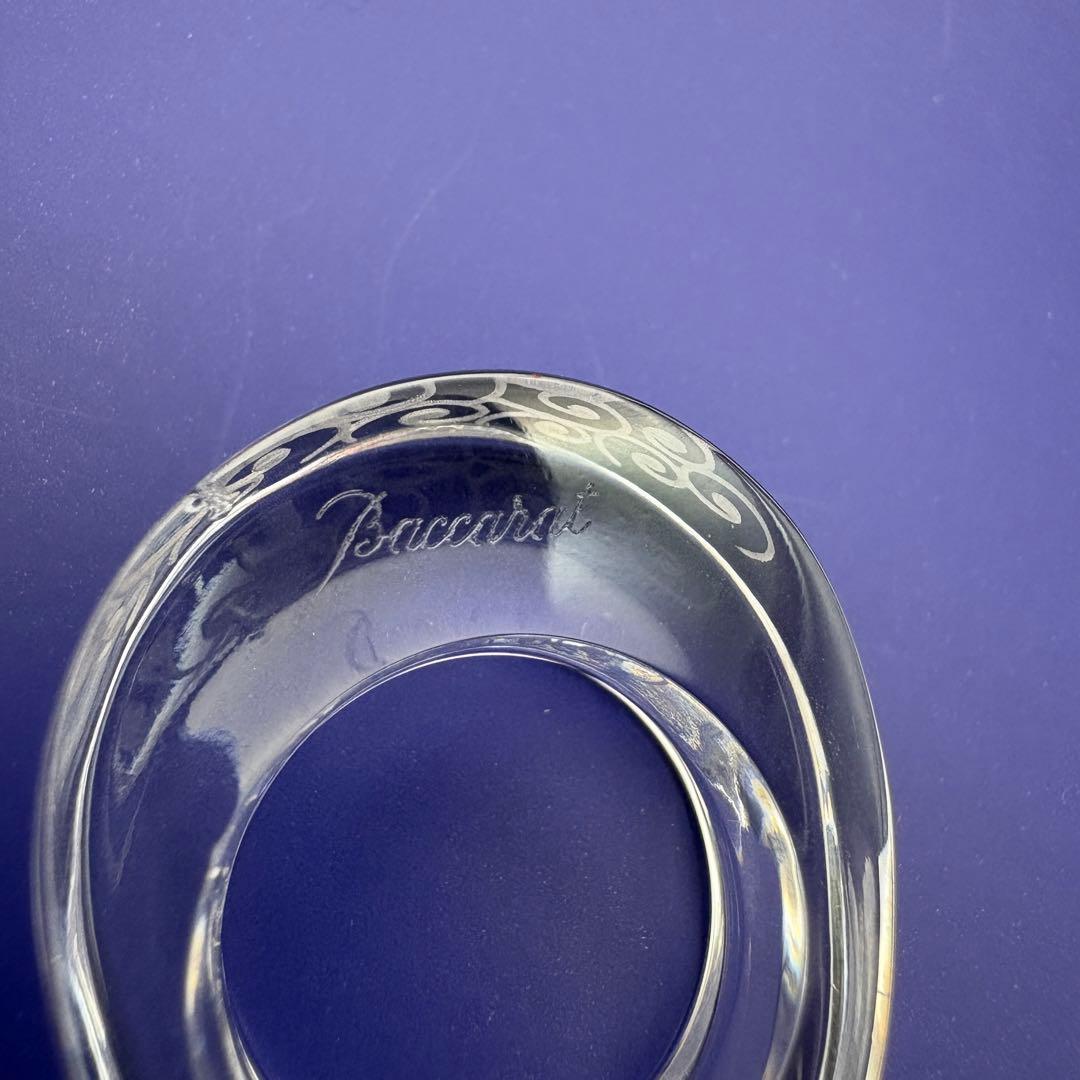 Baccarat バカラ クリスタルリング 約18号 唐草模様 クリア