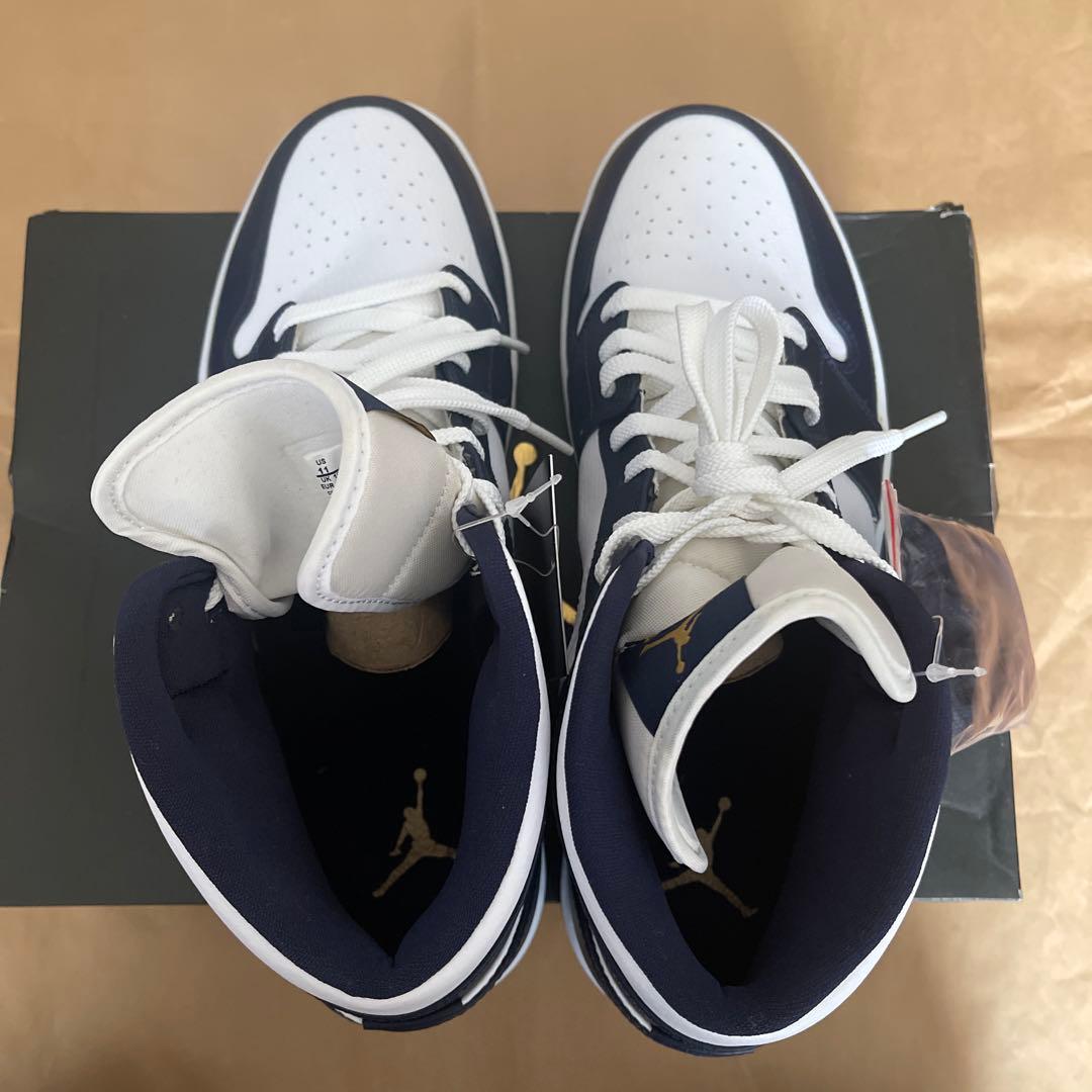 未使用品　Air Jordan ハイカットシューズ ネイビー/ホワイト