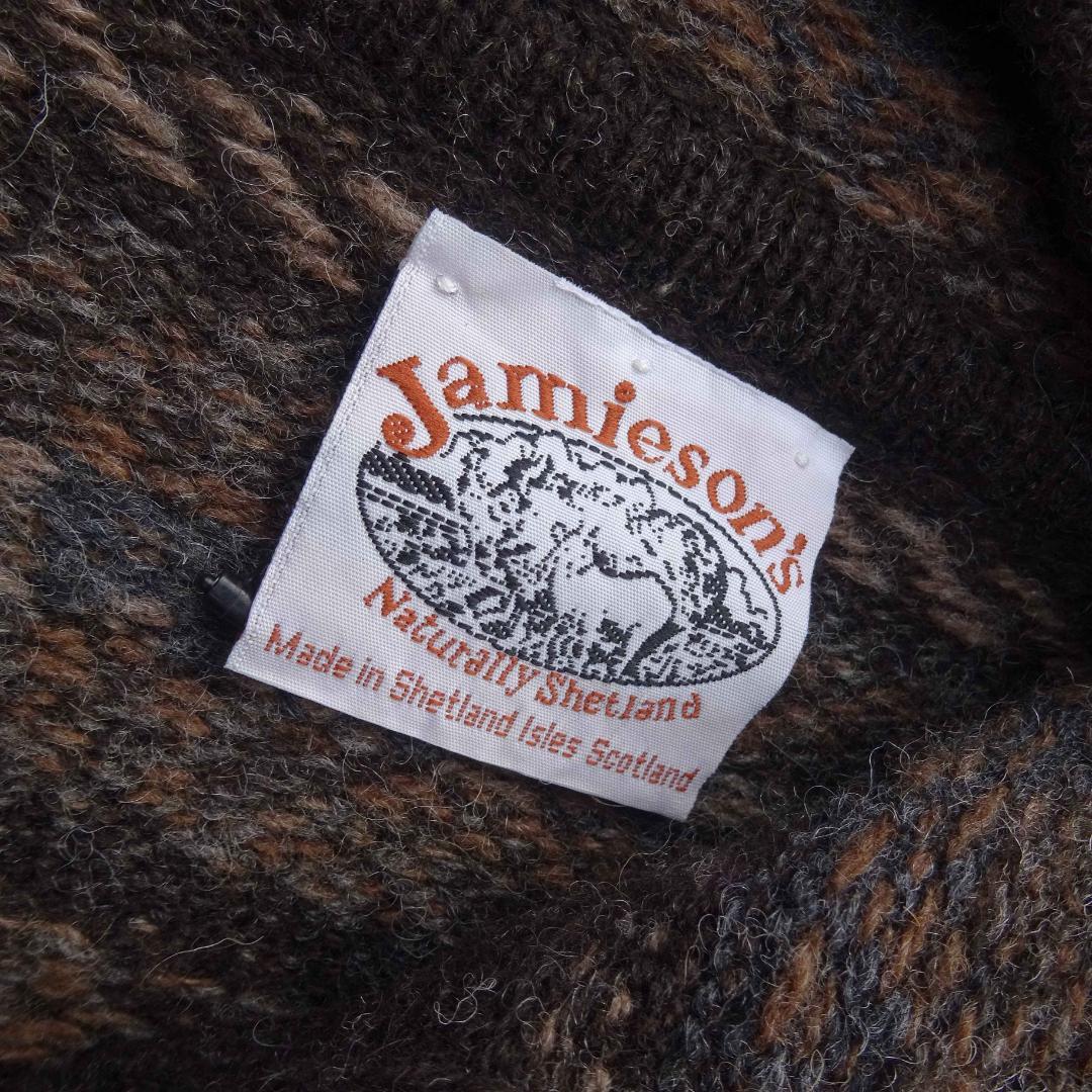 ジャミーソンズJamieson'sフェアアイル柄シェットランドトパーカーセーター
