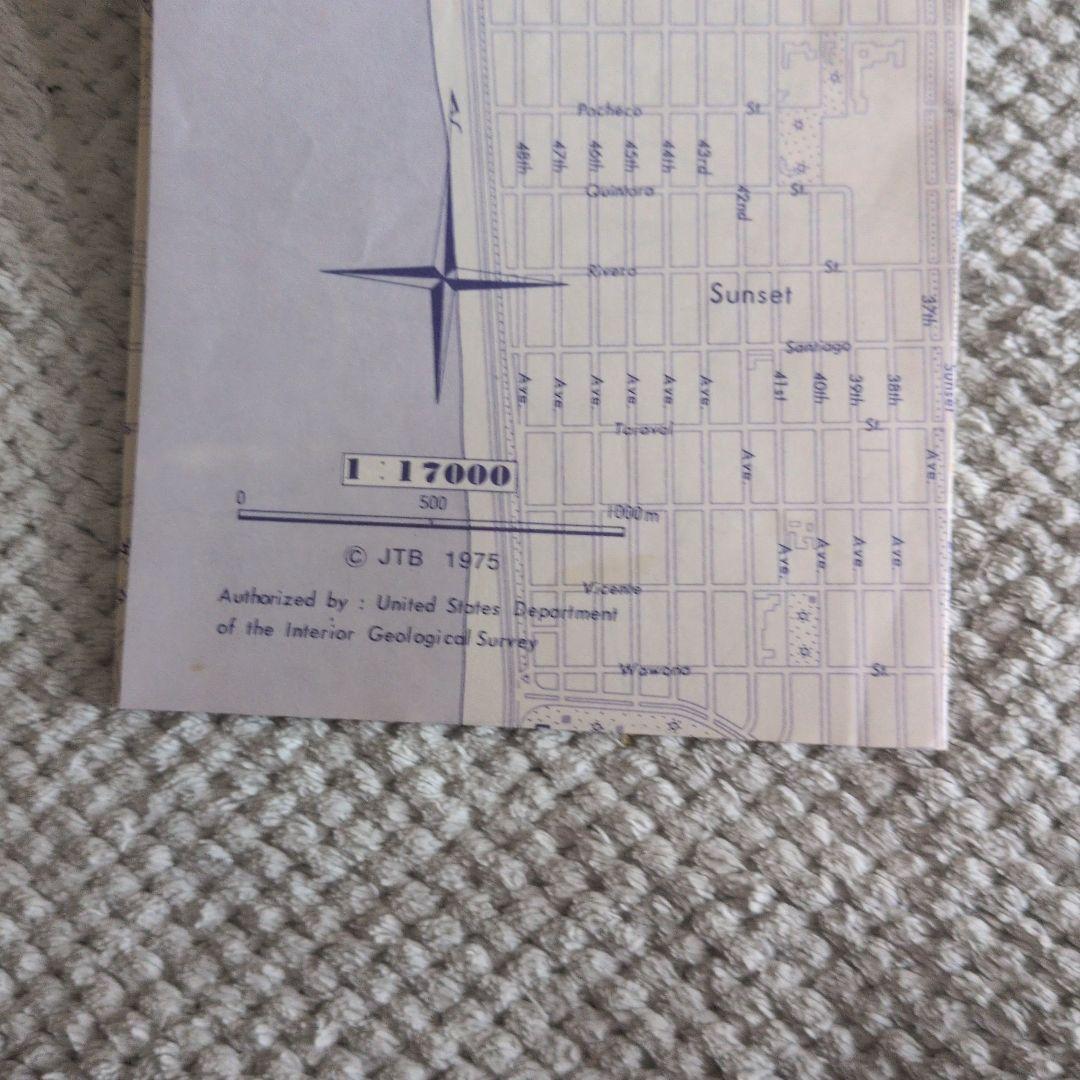 希少1978カリフォルニア州 地図と観光パンフレット