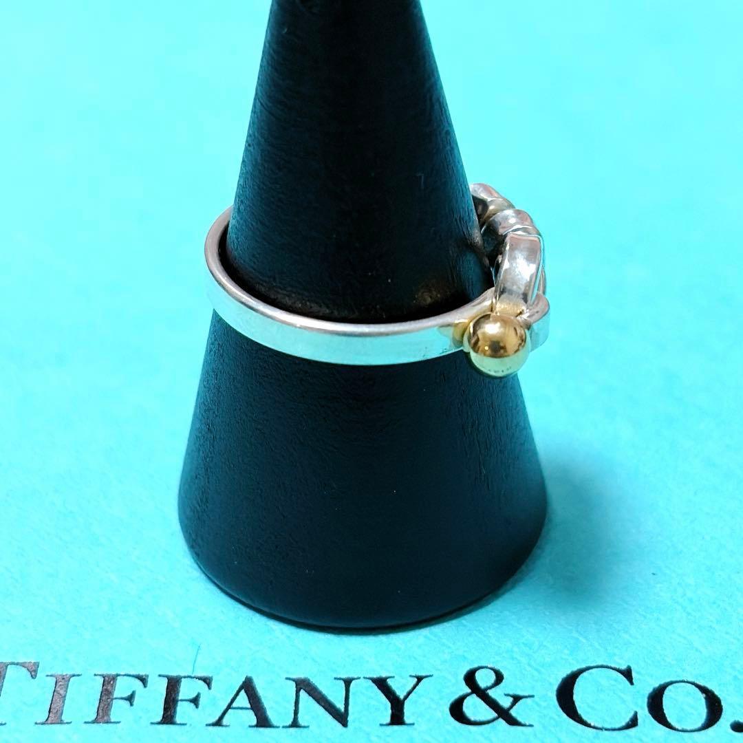 【美品】15号 Tiffanyティファニー ラブノット リング 925/750