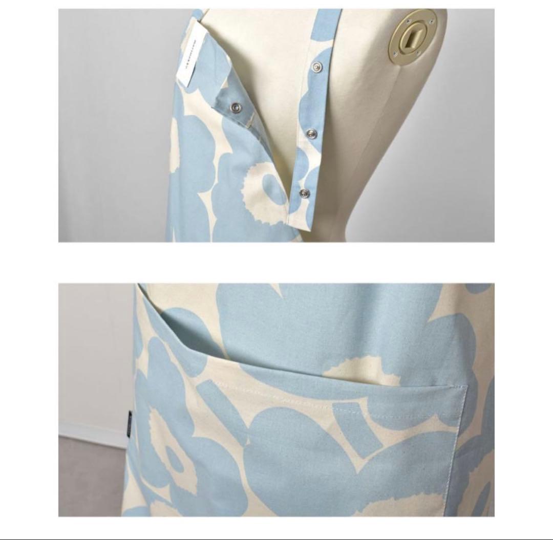 MARIMEKKO マリメッコ　エプロン　水色