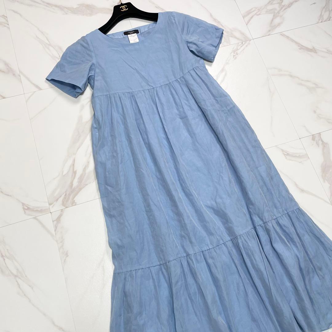 近年✨Max Mara マックスマーラ ロング ティアードワンピース シルク