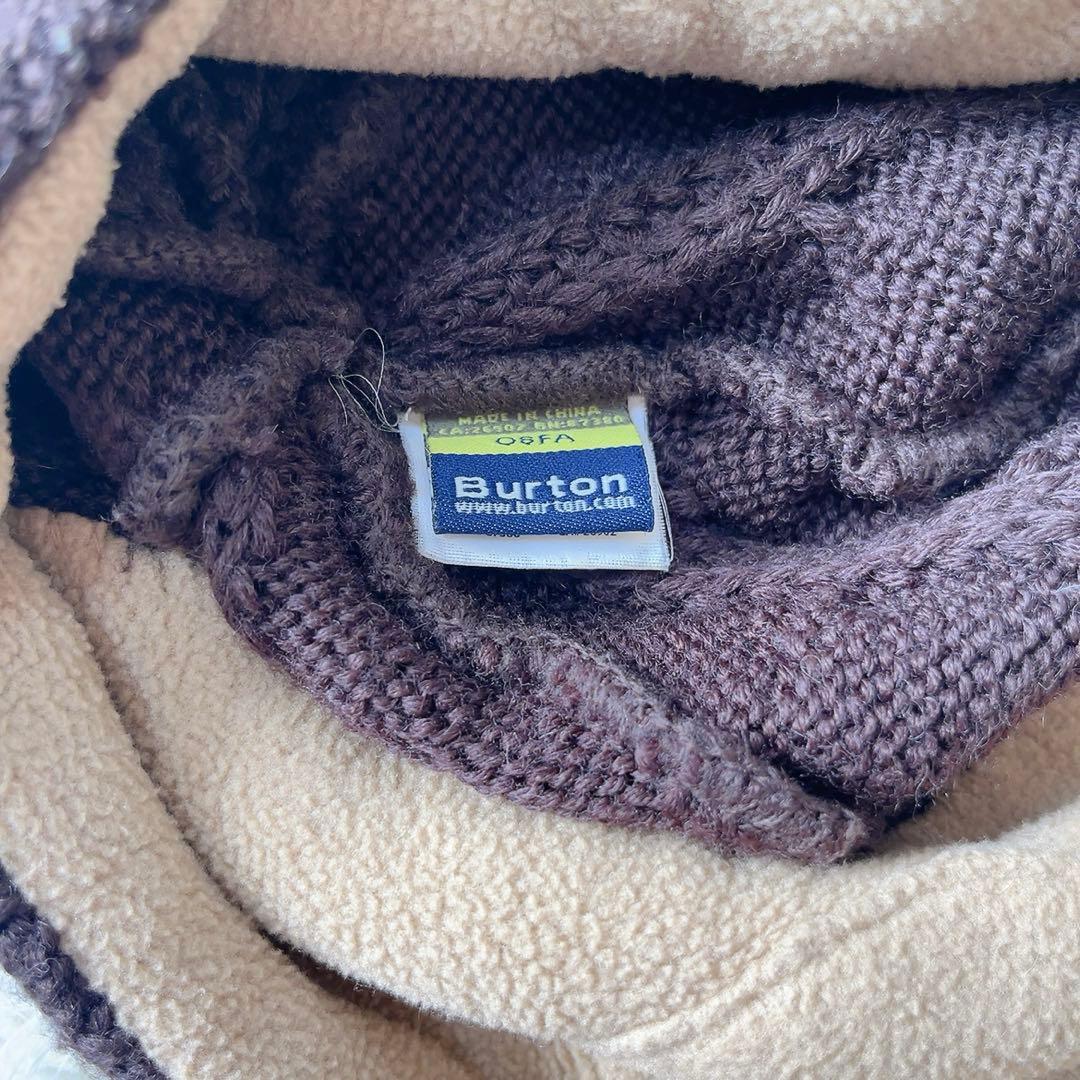 Burton バートン　ニットビーニー 耳あて付き y2kフリース裏地 ニット帽