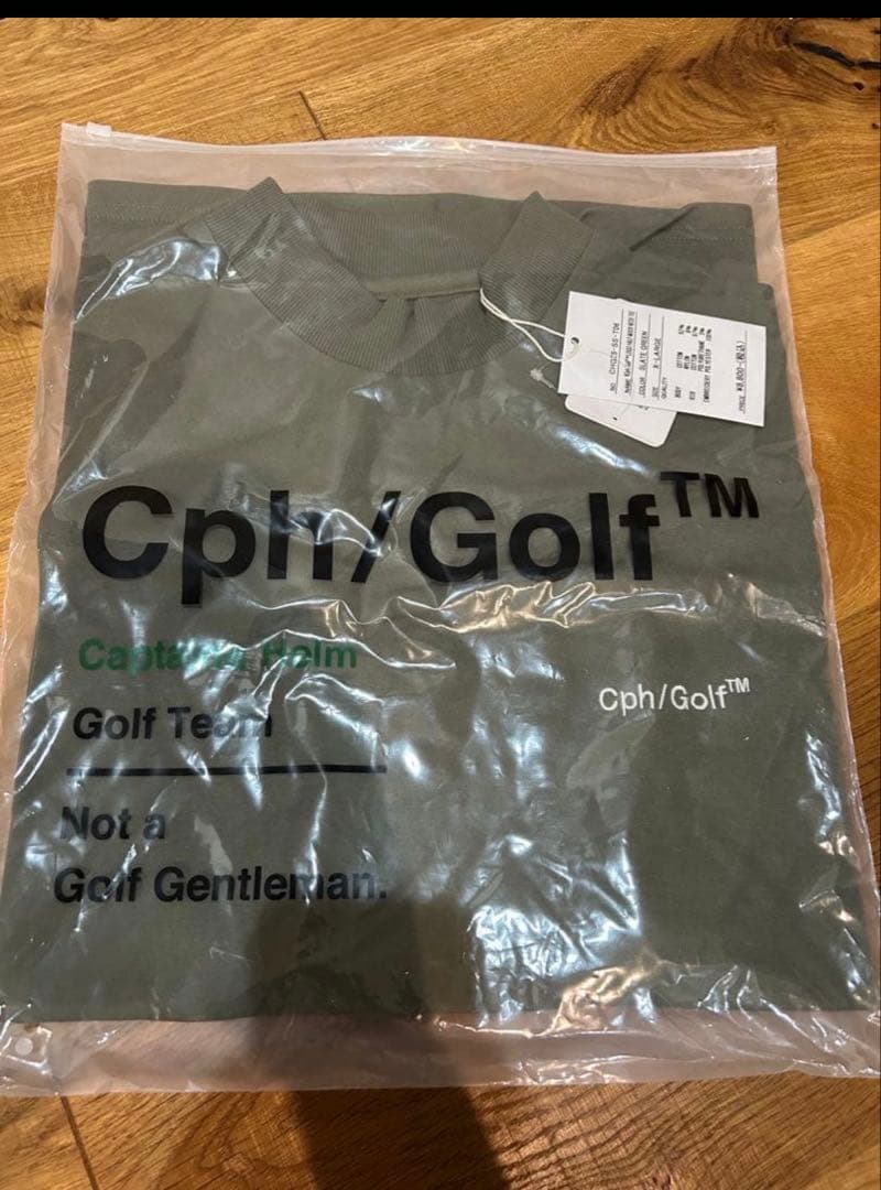 Cph/Golf™ ハーフモックネックTシャツ スレートグリーン　XL