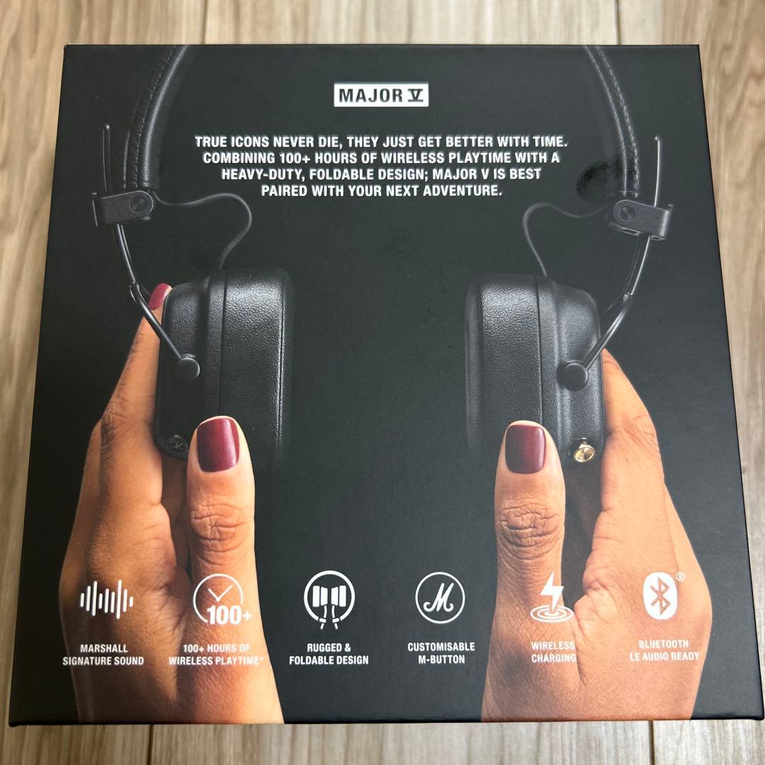 【新品未開封】Marshall Major V ワイヤレスヘッドフォン ブラック