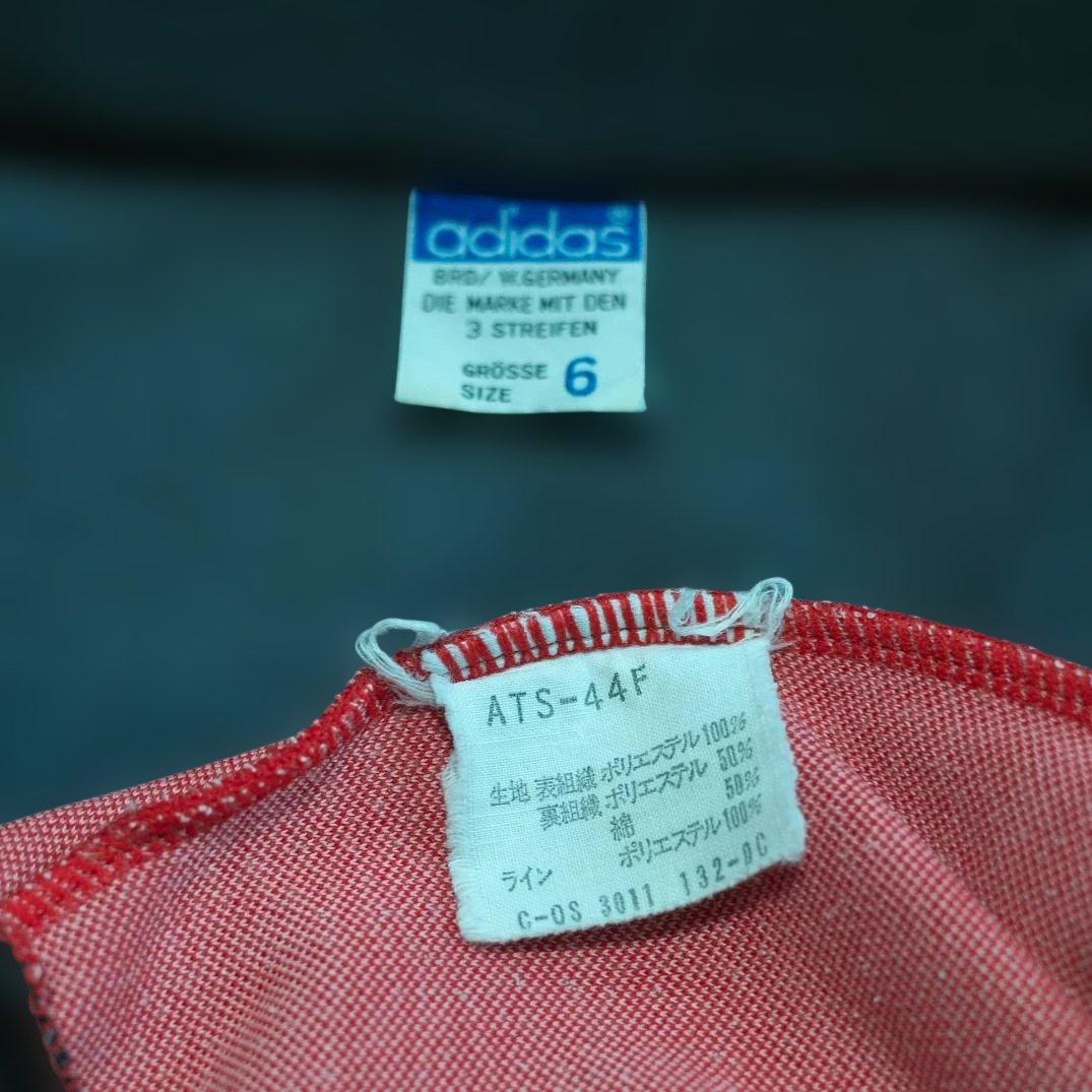 70s 西ドイツ デサント adidas トラックジャケット 赤黒 サイズ6