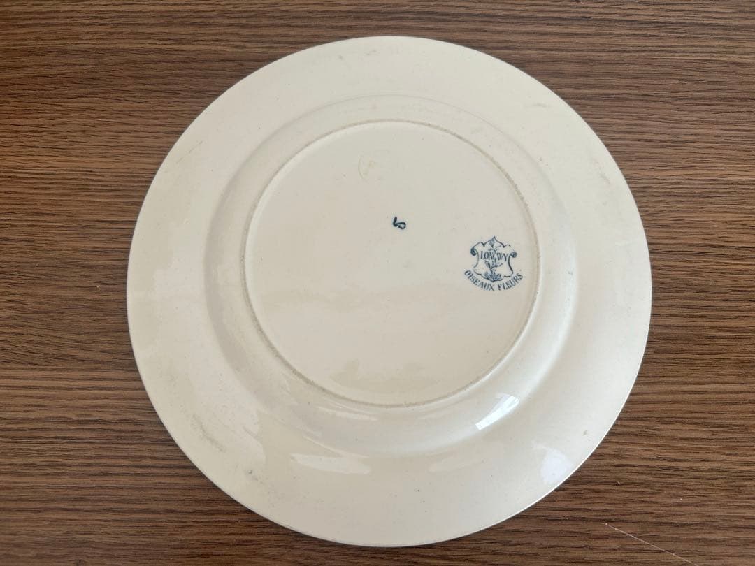 ロンウィ プレート 鳥と花 フランス アンティーク