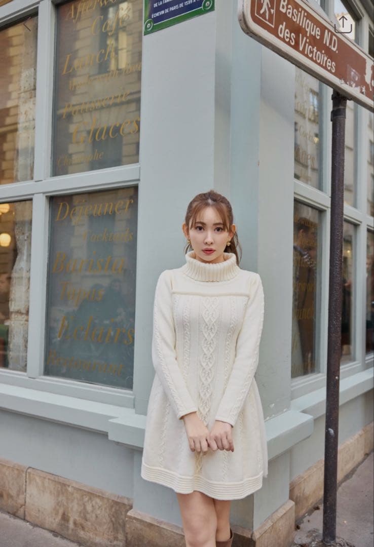 Herlipto ハーリップトゥ Clara Cable Knit Dress