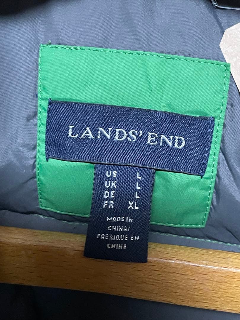 00s LANDS' END ランズエンド ダウン ベスト ジャケット グリーン