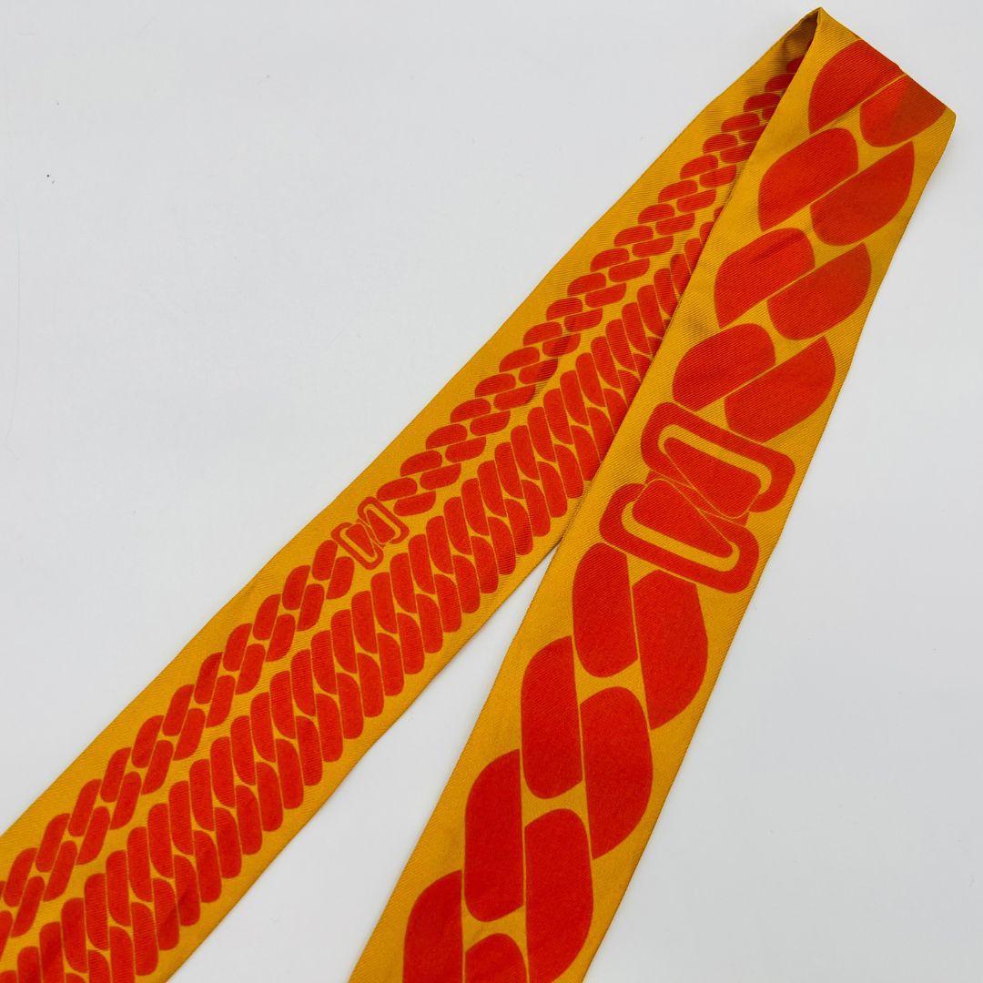 HERMES エルメス ツイリー スカーフ オレンジ シルク