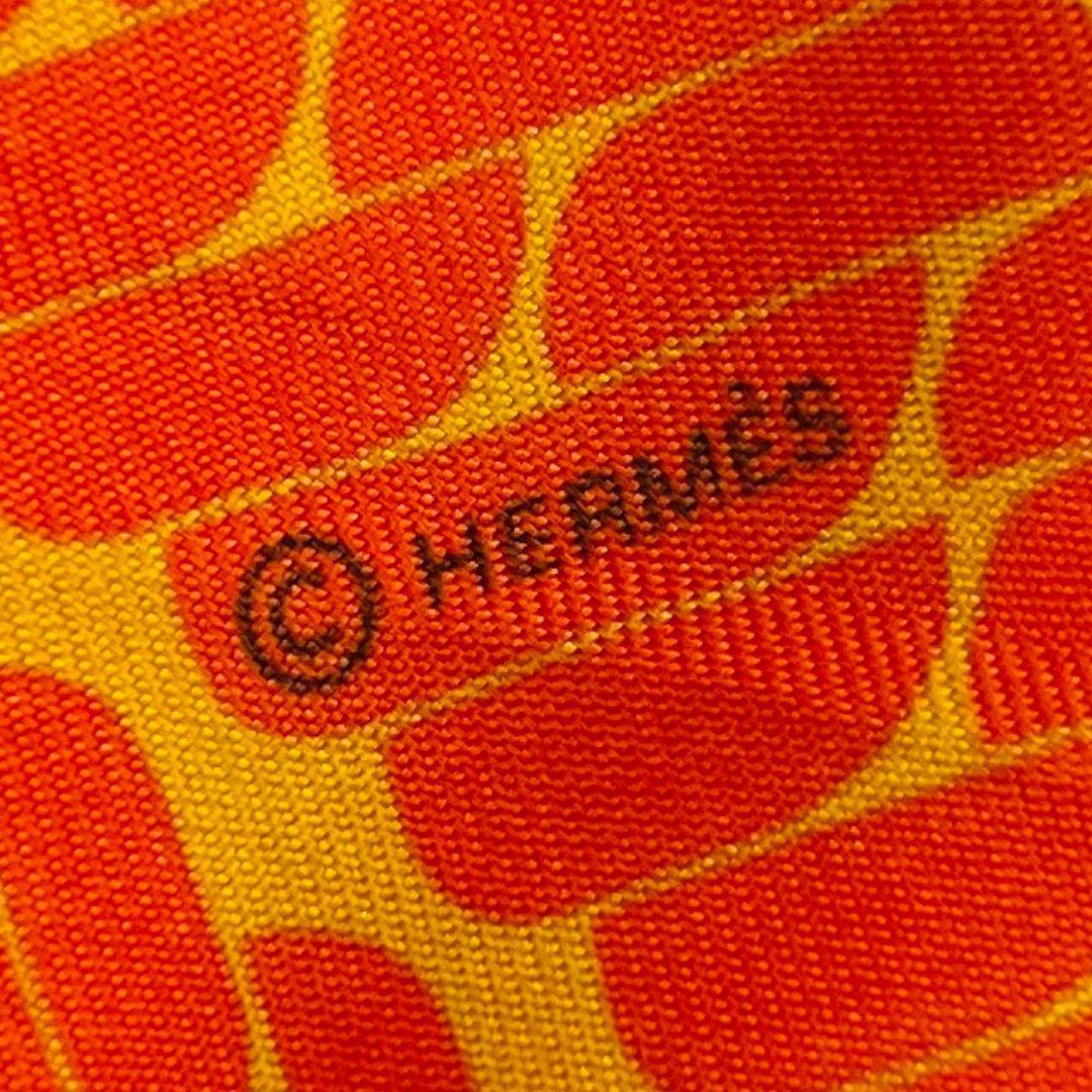HERMES エルメス ツイリー スカーフ オレンジ シルク