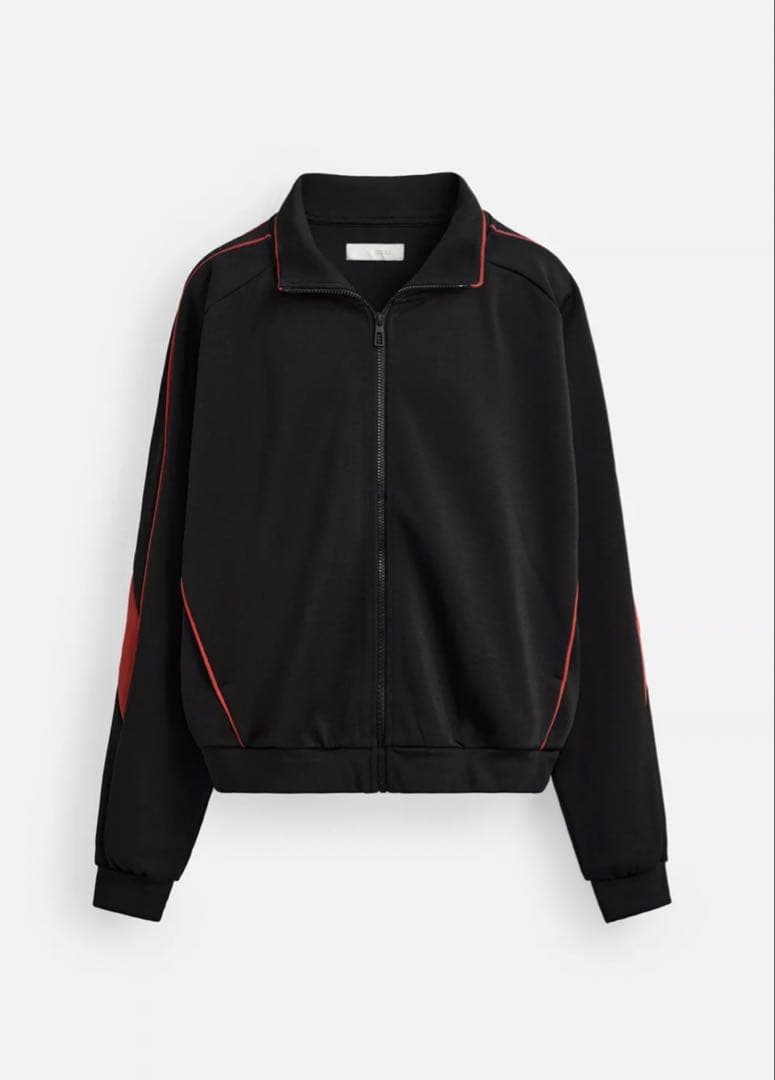 2175 新品　ZARA 完売品　レトロ　サッカー　ジャケット　ブラック　M