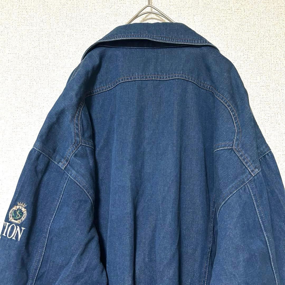 vintage デニムジャケット セットアップ 上下 インディゴ 刺繍 ジャージ
