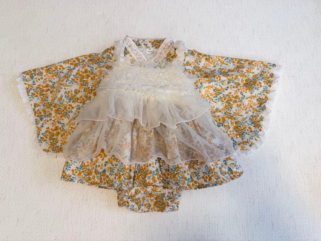 バースデイ cottoli ミモザ 袴 80