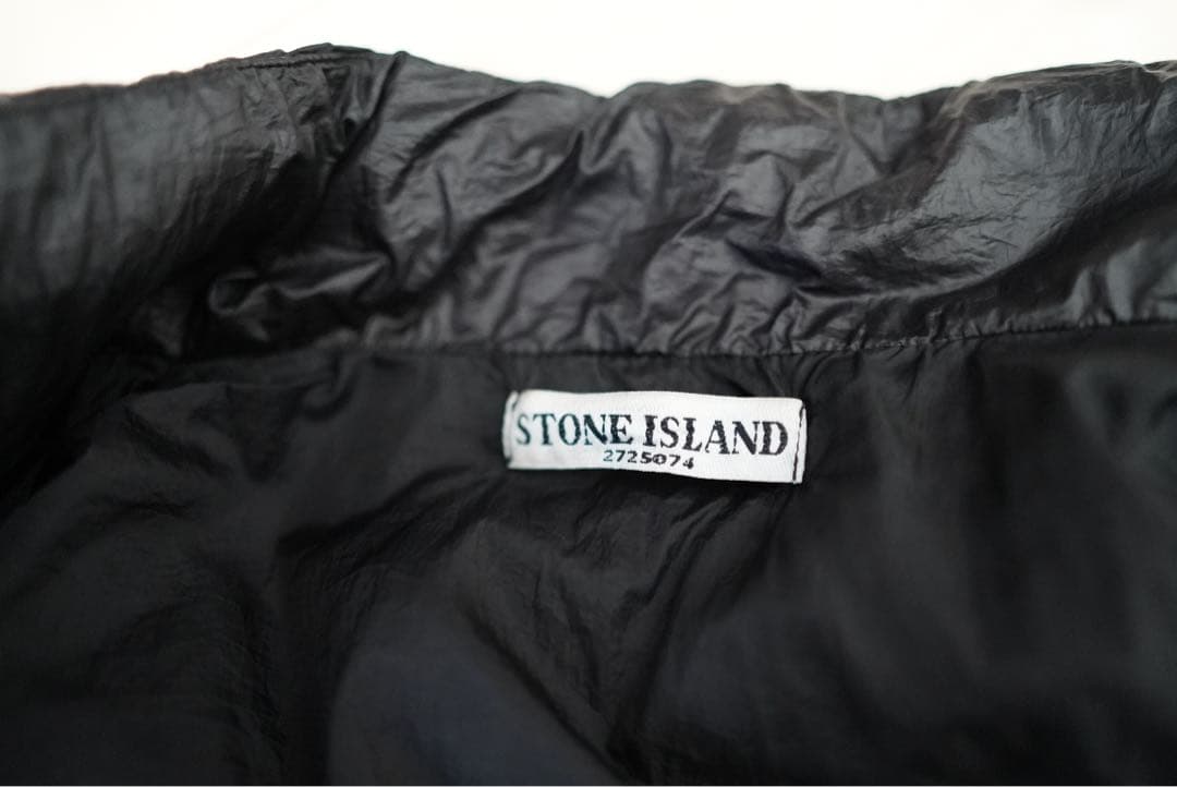 STONE  GARMENT DYED DOWN VEST 黒 L