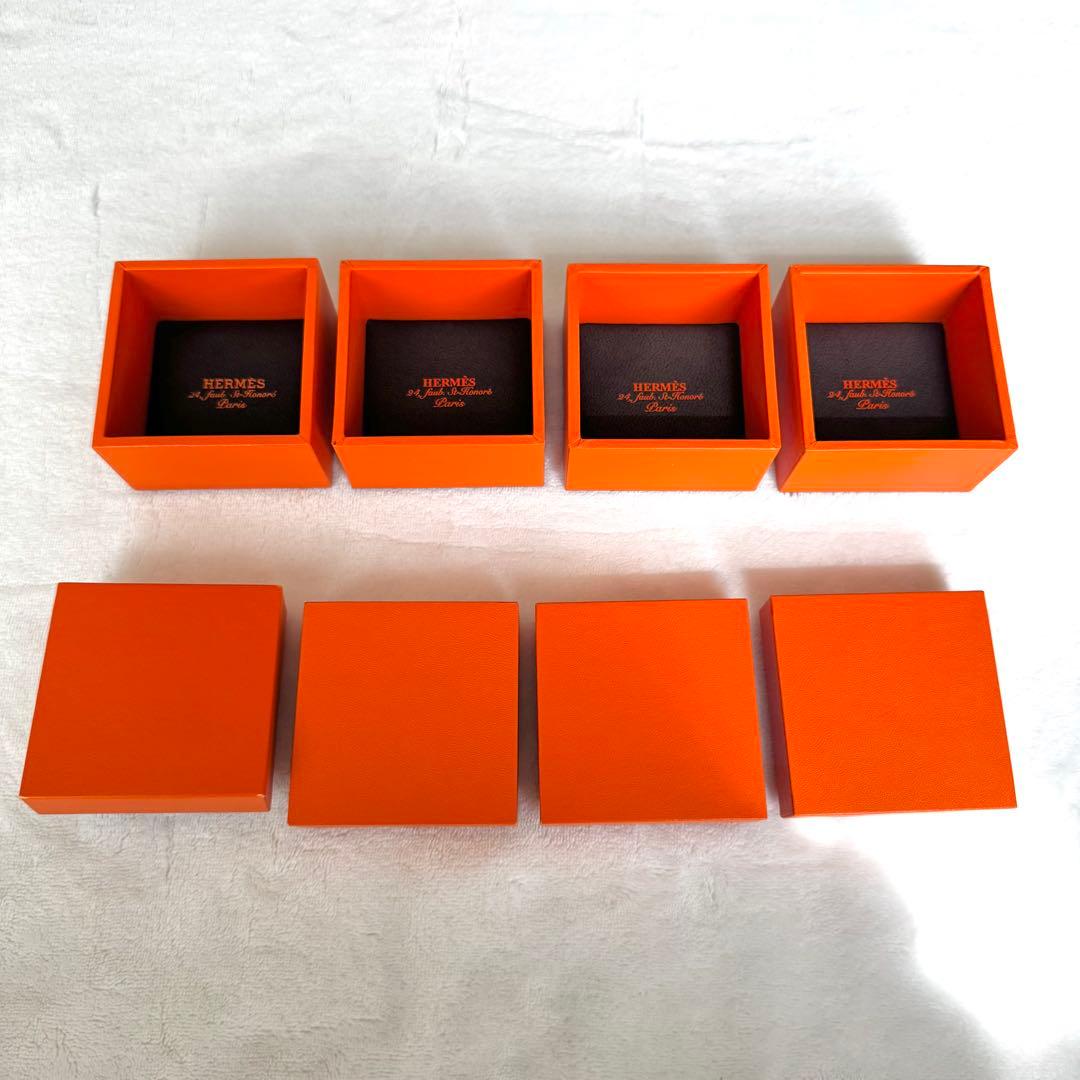 HERMES リング⠀空箱⠀オレンジ 　4箱　リボン付き