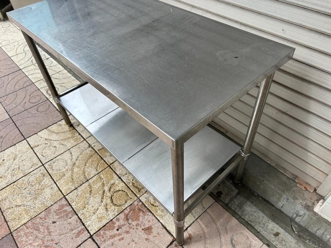 2【中古】作業台/ステンレス作業台 厨房 居酒屋 料理 キッチン