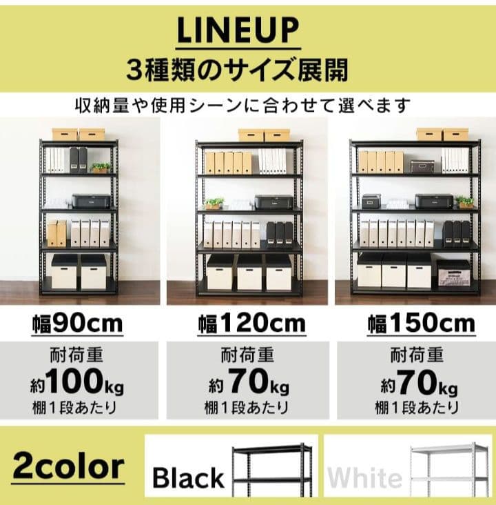 アイリスプラザ　スチールラック　5段　STR-1200　ブラック　つ247