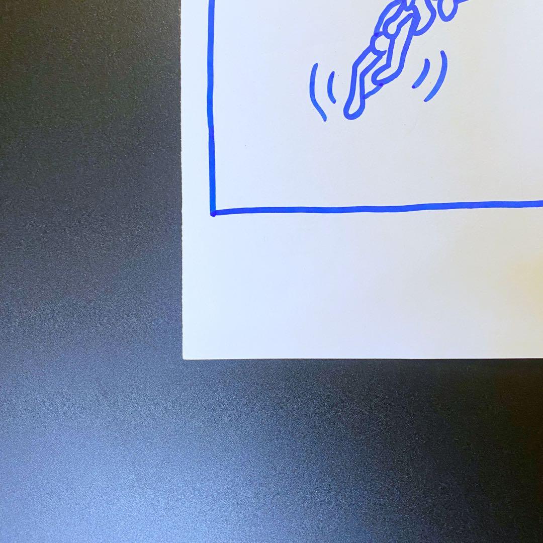 希少! 模写 キース・ヘリング ミクストメディア 原画 証明書 額装済 サイン入