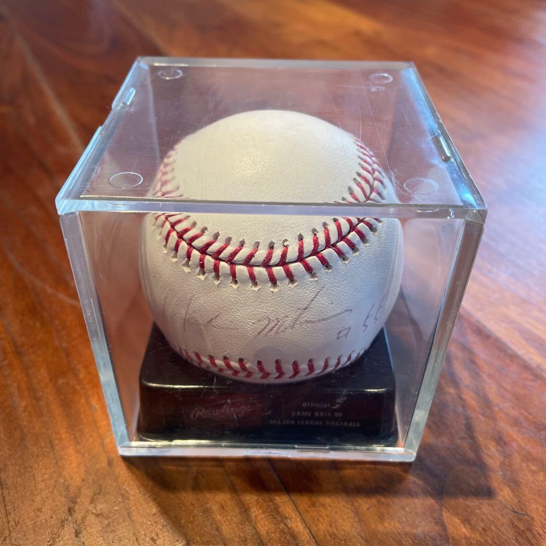 【美品】ヤンキース 松井秀喜 直筆サインボール MLB公式球 本人に会った直接品