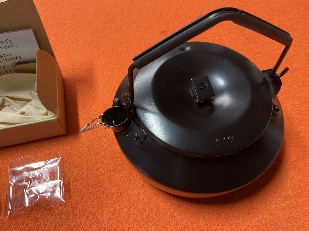 トランギア純正　超希少品0.6ブラックケトル・リッドステンレスノブ仕様新品保管品