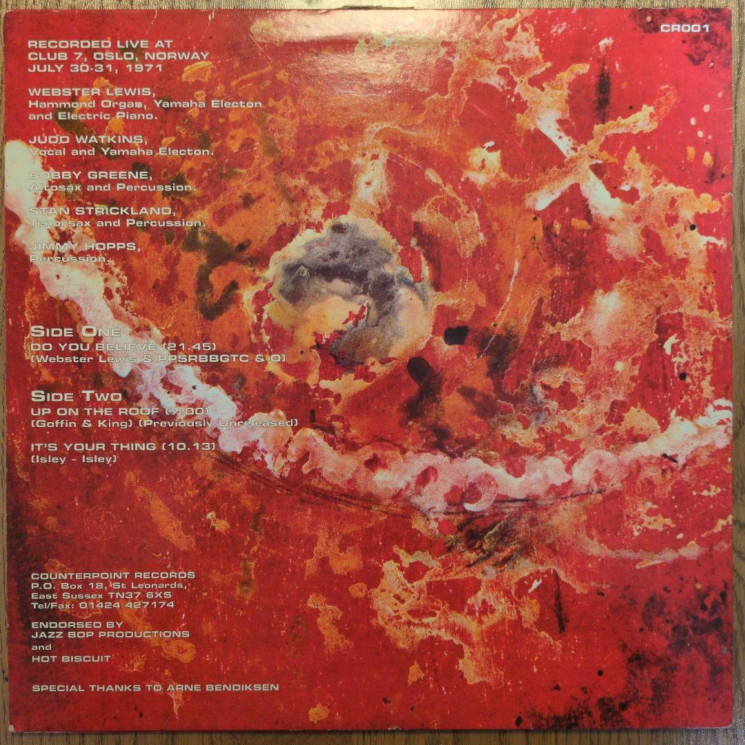 洋楽 Webster Lewis/Live At Club7 reissue1996