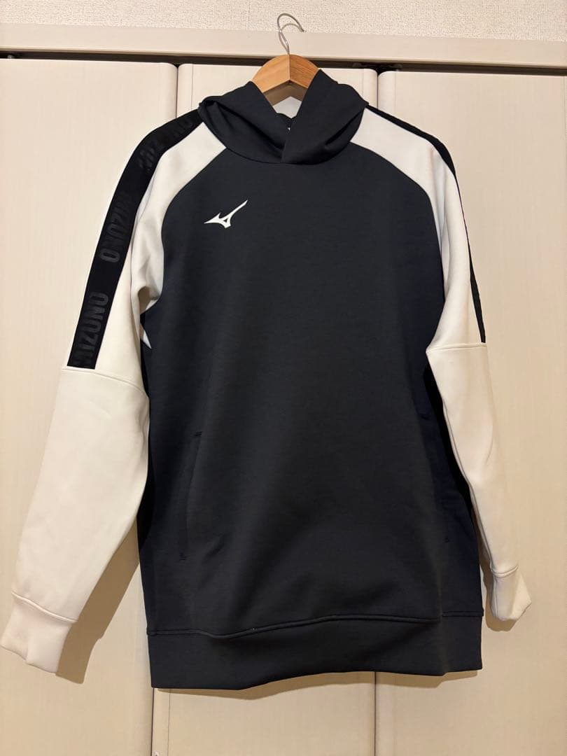 Mizuno フード付きジャージ ネイビー/ホワイト