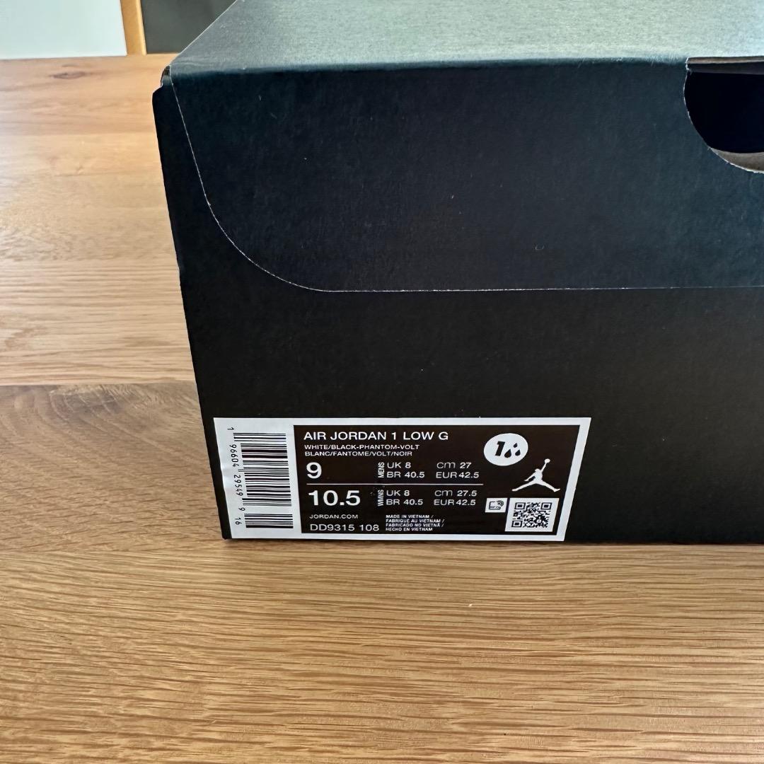 Nike エア ジョーダン 1 LOW G ホワイト 27.0cm