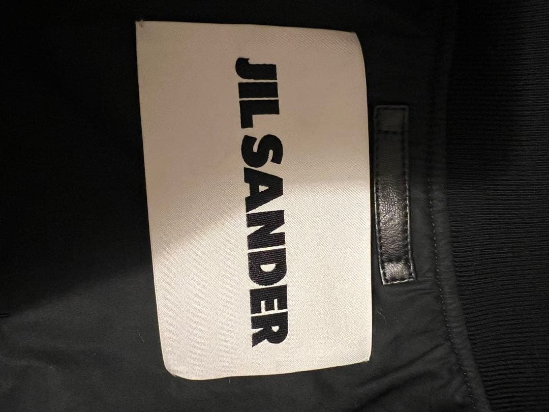 JIL SANDER ブラックレザージャケット 48