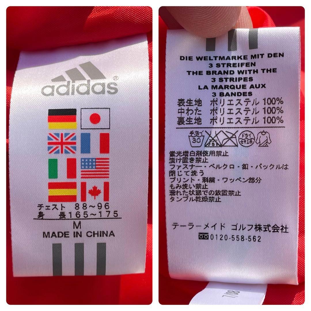 00's adidas GOLF ロゴ刺繍 中綿入り 古着 半袖 プルジャケット