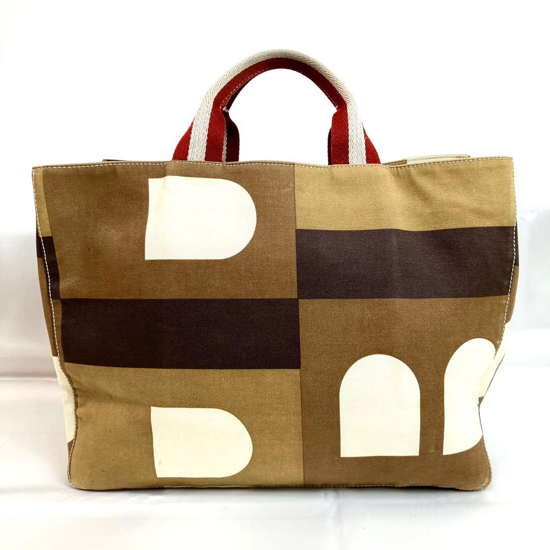 【美品】BALLY トートバッグ　ミニボストン　Bロゴ　トレスポ　大容量