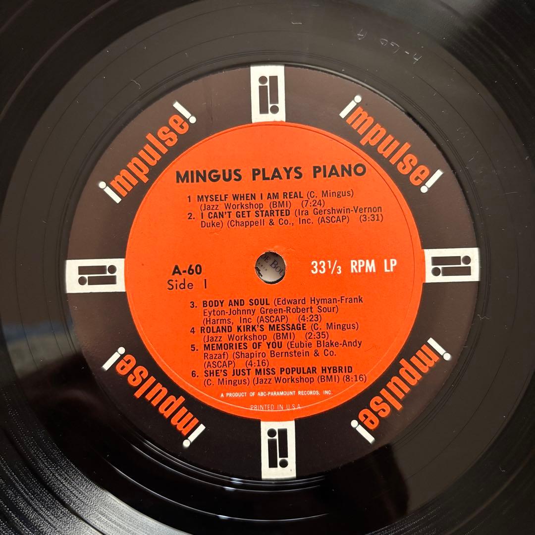MINGUS PLAYS PIANO RVG オリジナルMONO 美盤