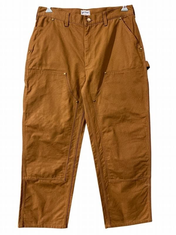 専用　ヒューストン ブラウンダック ワイド ダブルニー ペインター パンツ L
