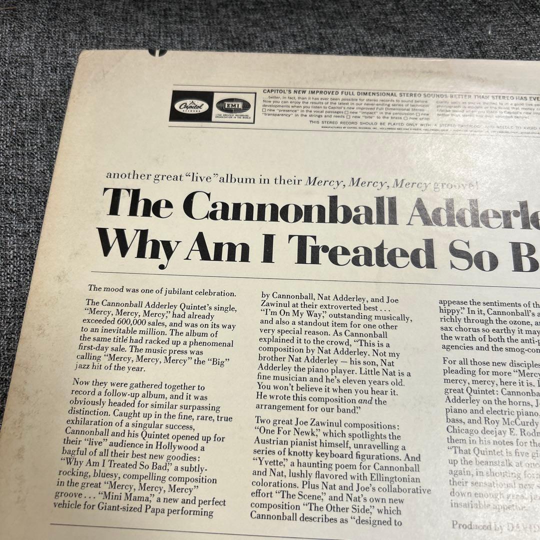 LP⭐️ザキャノンボール・アダレイWhy Am I Treated So Bad!