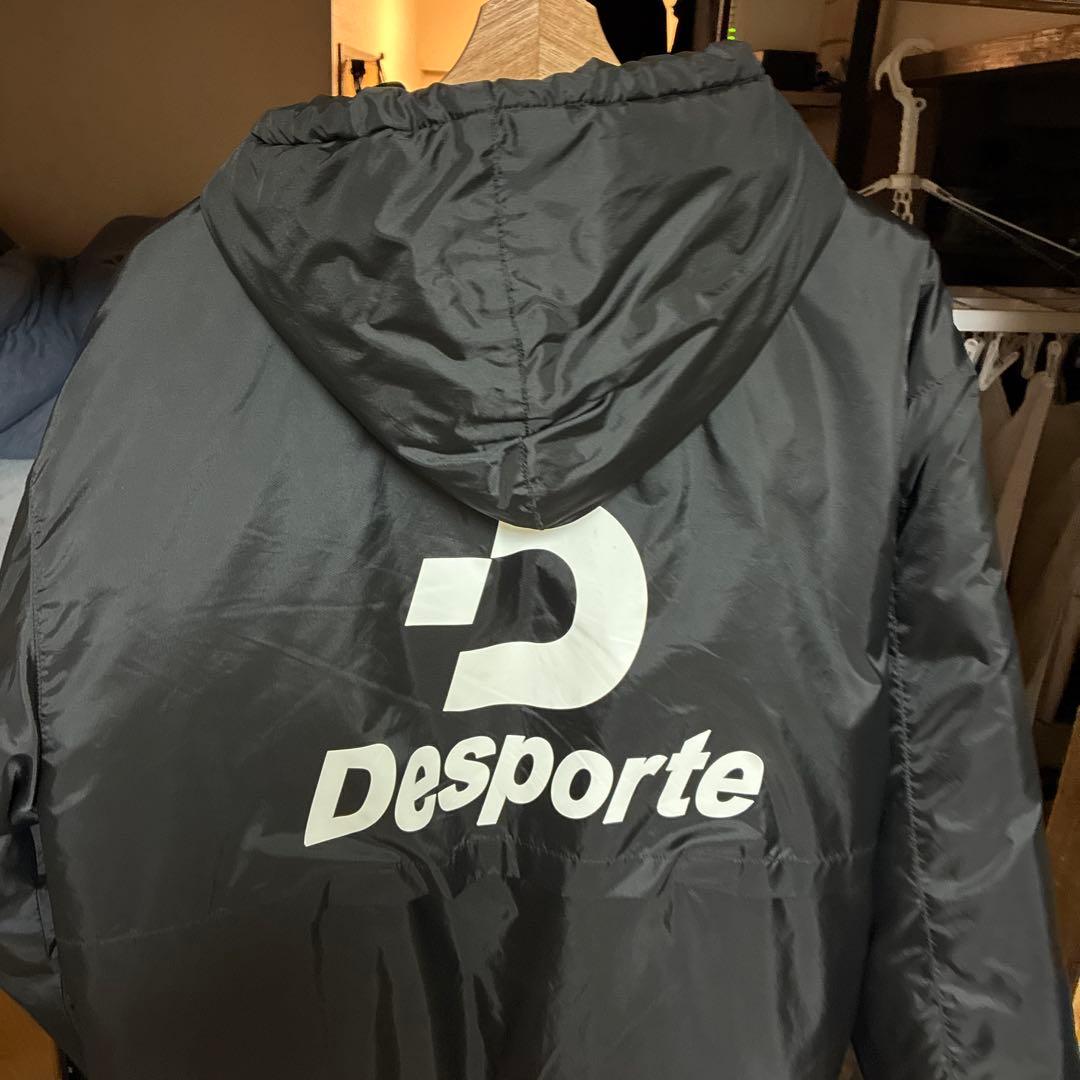 Desporte ブラック ベンチコート フード付き
