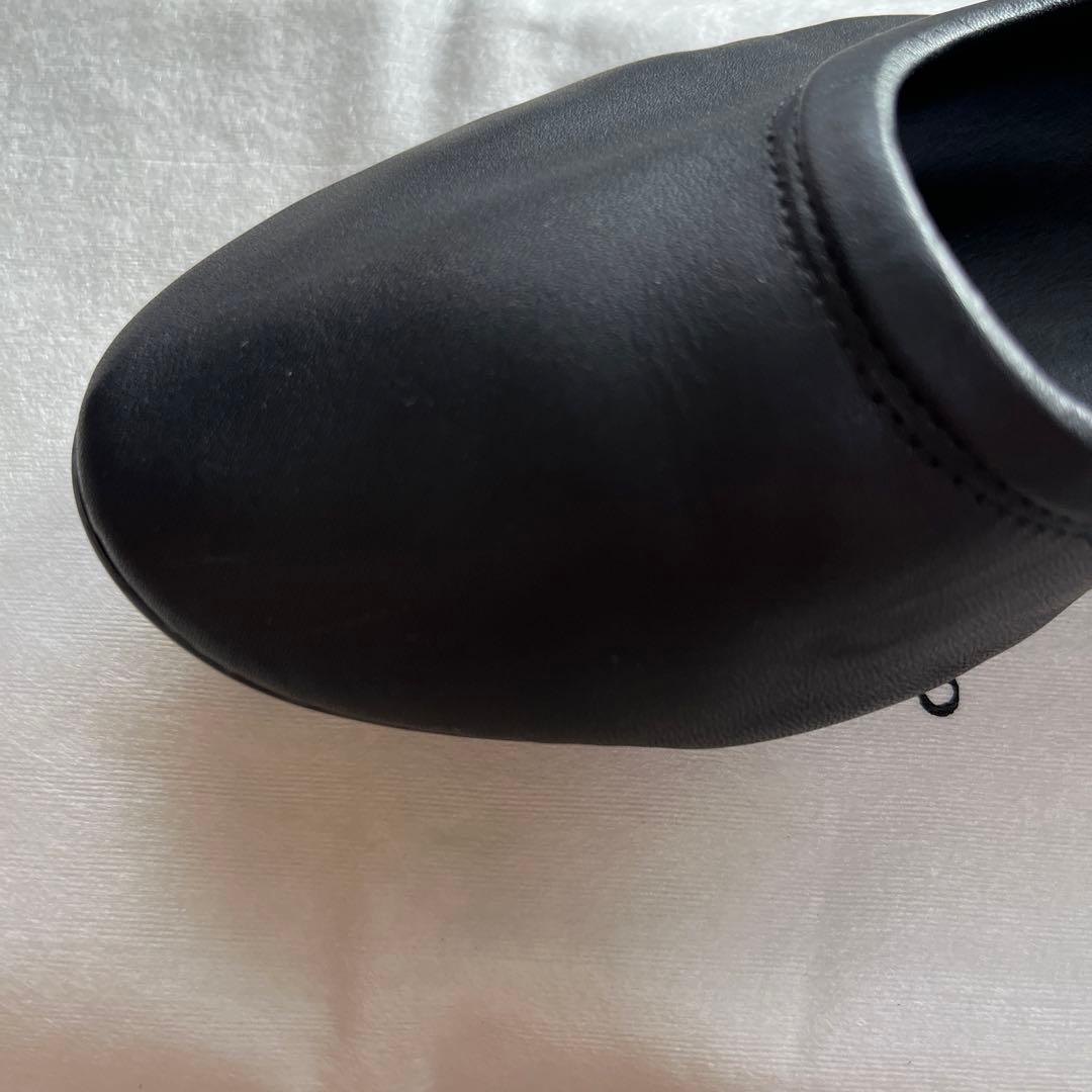 repetto レペットバレエシューズ 黒 牛革　37.5 (24.5cm)