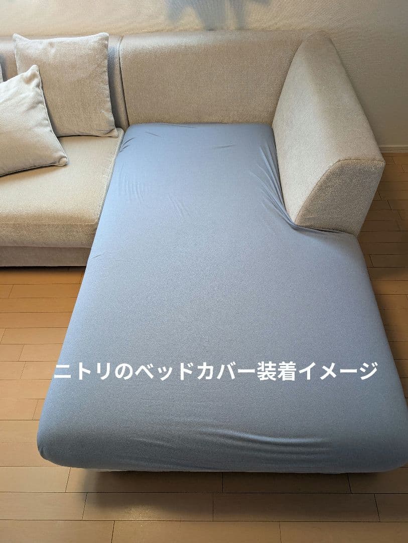 【激レア寸法】L字型ソファ ライトグレー クッション付き（直接引取）