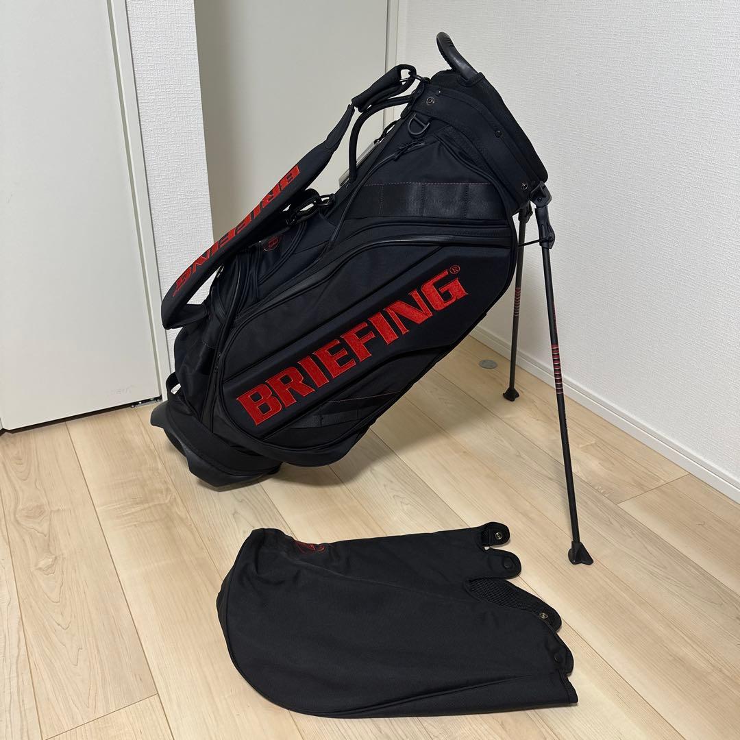CR-10 BRIEFING ゴルフバッグ　ブラック×レッド