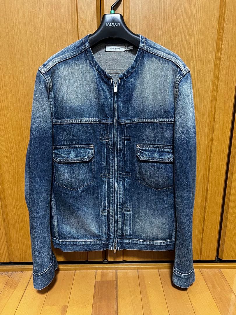 値下げnonnative デニムジャケット　2nd ノーカラー