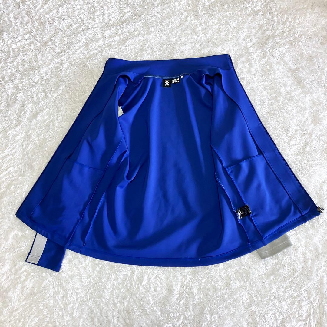 極美品 デサントゴルフ セットアップ ジャケット ポロシャツ ネイビー XL