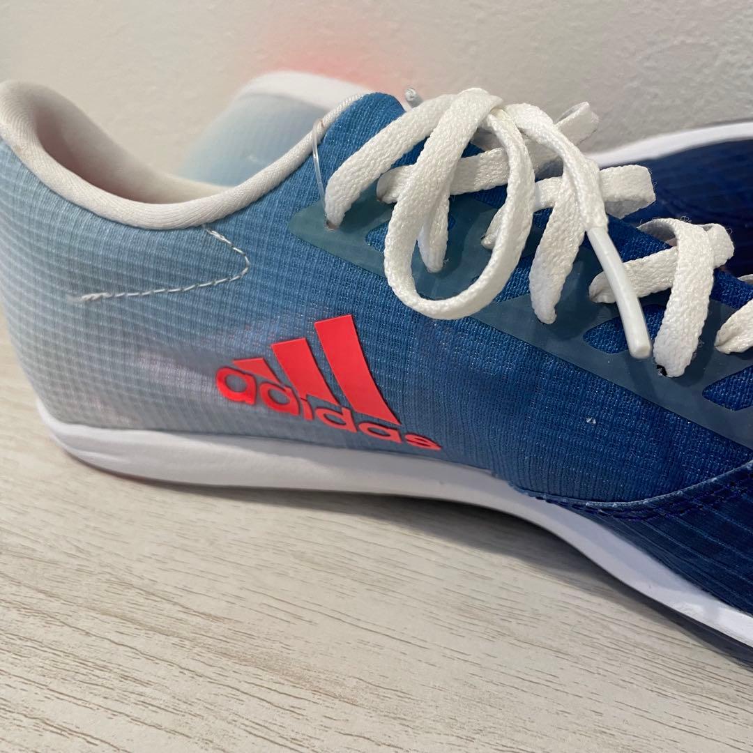 新品 adidas ディスタンススター 25.5cm 青 陸上スパイク 中長距離