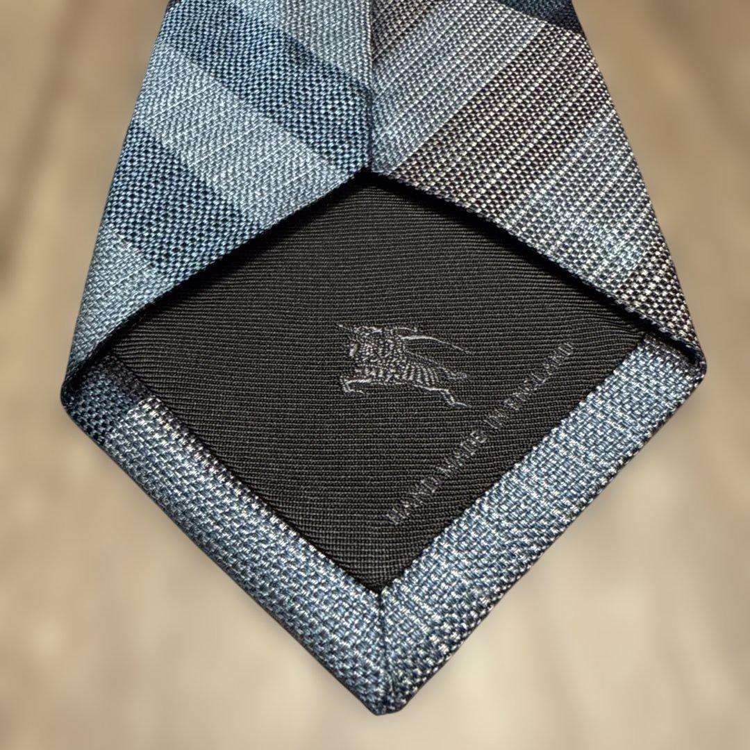 BURBERRY バーバリー ネクタイ ノバチェック ブルー ネイビー 美品