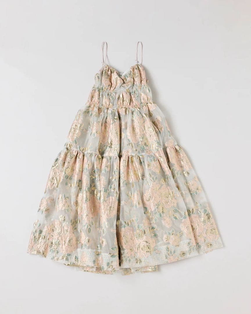ワンピース poppy PINK GOLD JACQUARD CAMI DRESS