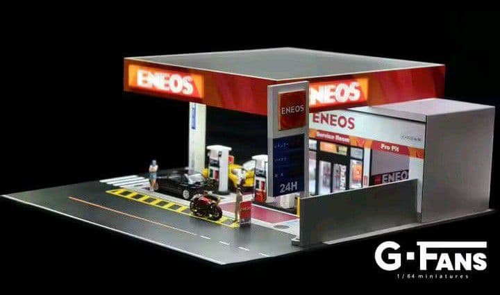 ★NEW■1/64サイズジオラマ「ENEOSガソリンスタンド」《新品・未使用》