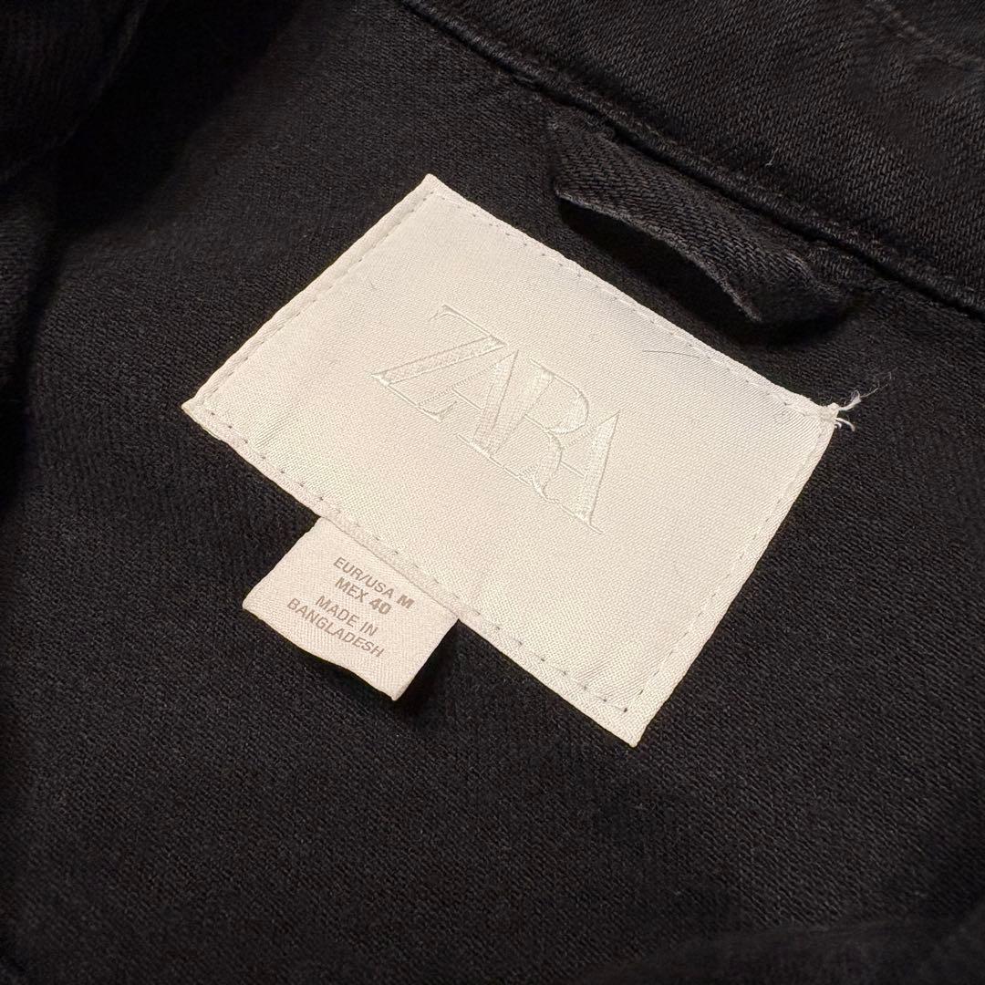 ZARA ベーシックデニムジャケット　ブラック