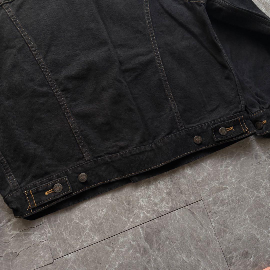 ジャケット・アウター converse black denim jacket vintage