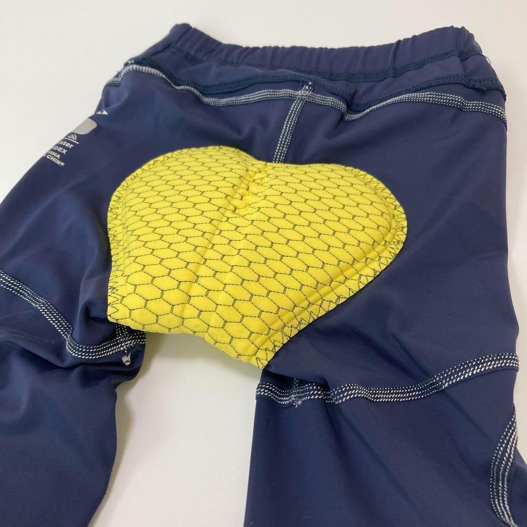 サイクルパンツ キッズ Mサイズ ネイビー×ホワイト ランバイク ストライダー