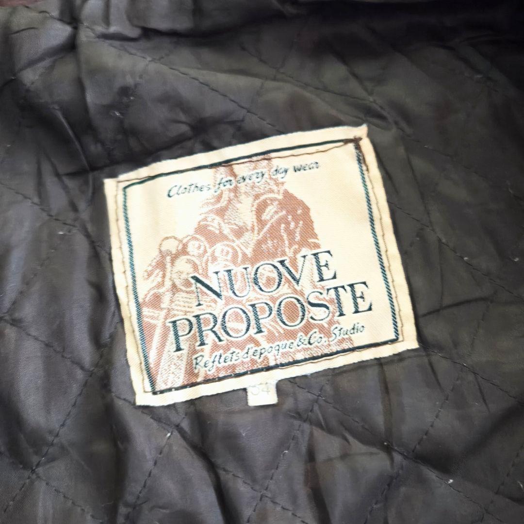 イタリア製　NUOVE PROPOSTE　レザー　スポーツジャケット　短丈