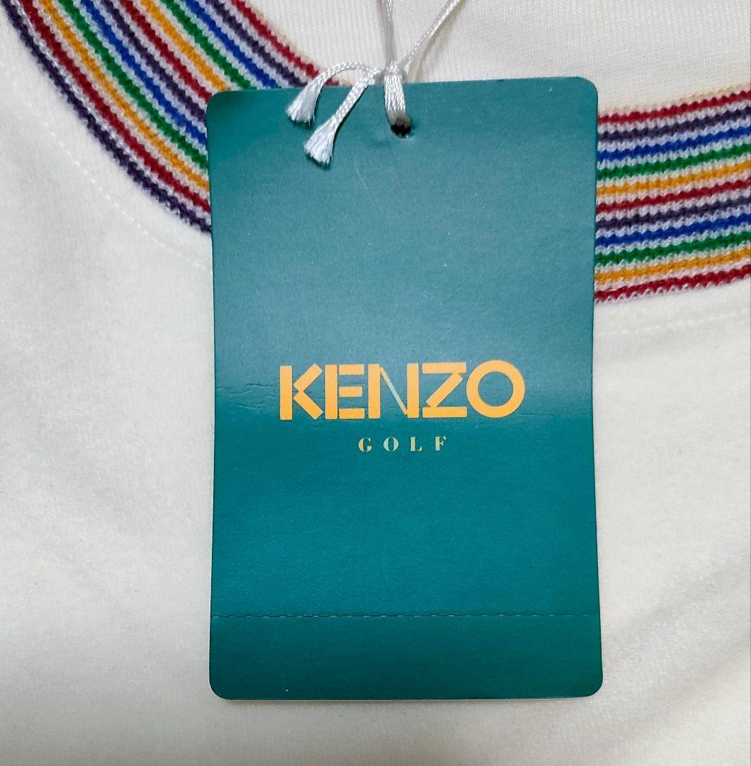 美品　KENZO GOLF メンズプルオーバー　アイボリー ロゴ刺繍　L〜XL